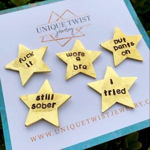 Unique Twist Jewelry - Gold Star (Set of 5)